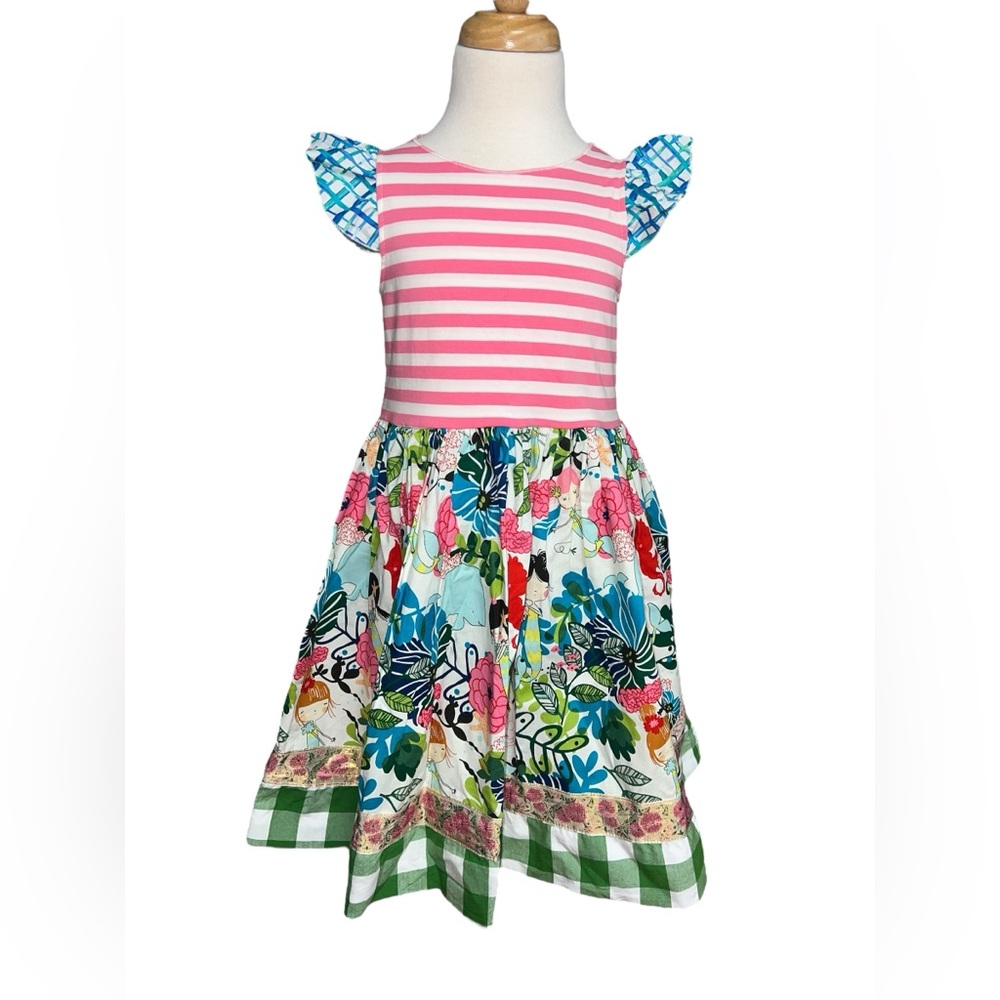 ❌SOLD❌ NWOT Matilda Jane Platinum Striped & Smart Tank Dress